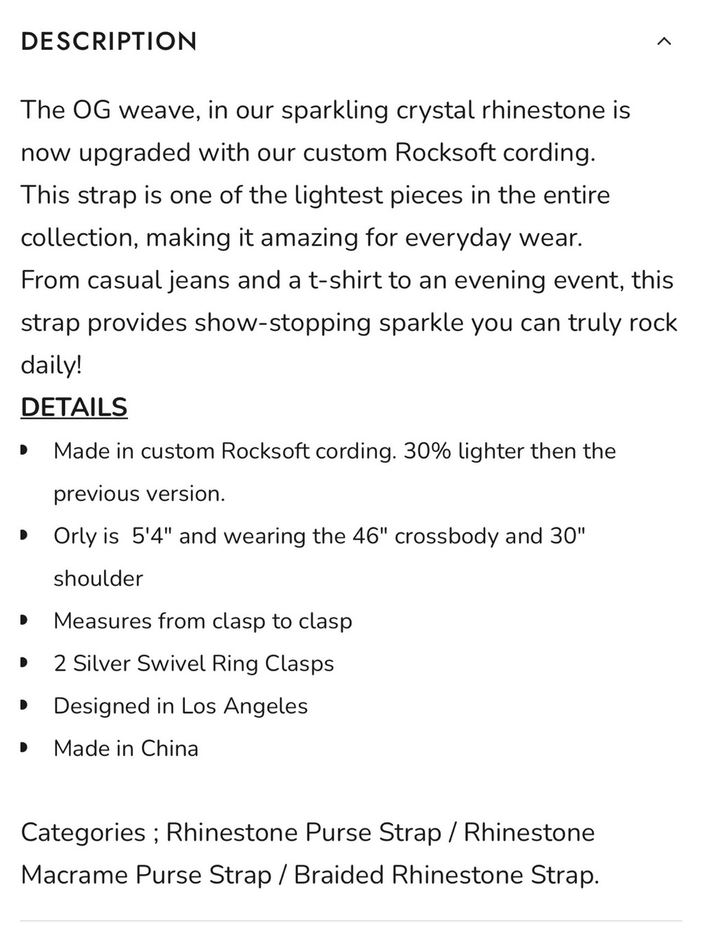 Rocknot Rhinestone Purse Straps - Picture 9 of 9